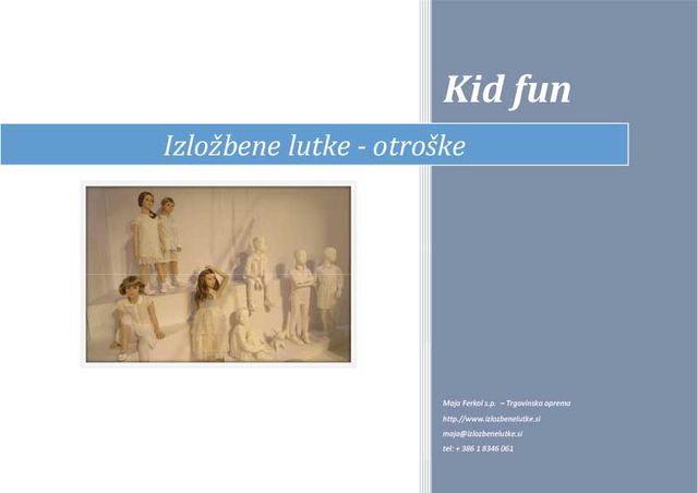 Izložbene lutke - otroške