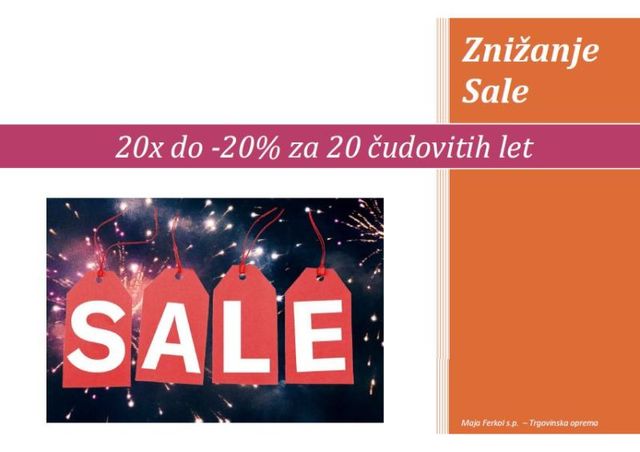 20x do -20% za 20 čudovitih let